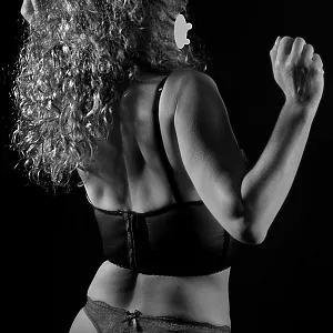 black/white and red gallery image