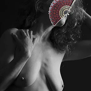 black/white and red gallery image