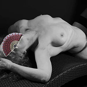black/white and red gallery image