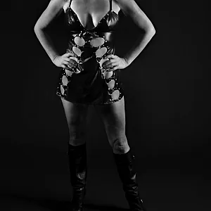 black/white and red gallery image