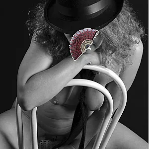 black/white and red gallery image