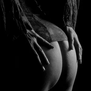 black/white and red gallery image