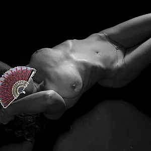 black/white and red gallery image