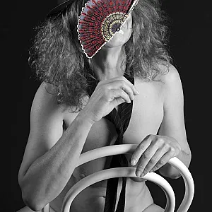 black/white and red gallery image