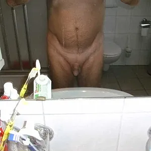 My little in the bathroom gallery image