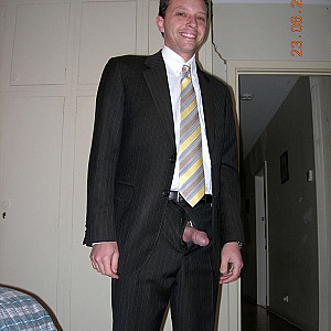 Me in a suit back from work Galeriebild