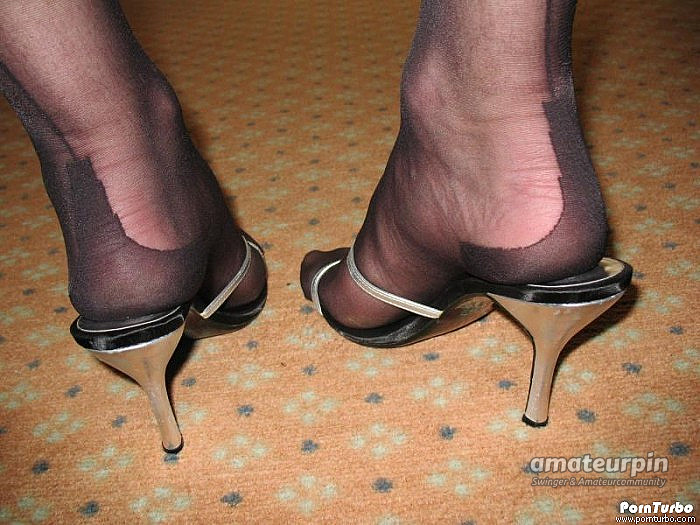 black nylons and heels gallery image