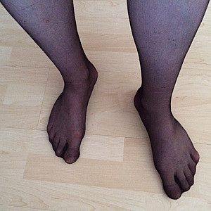 Delicate black tights gallery image