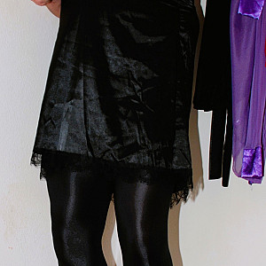 Pantyhose shiny black Galerie