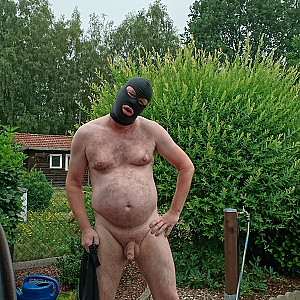 First image of nylonjunge's Gallery - mask men nudism in the garden