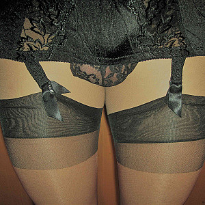 Ejaculation in Retro Garter gallery image