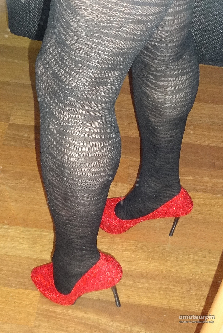 How do you like my red heels? gallery image