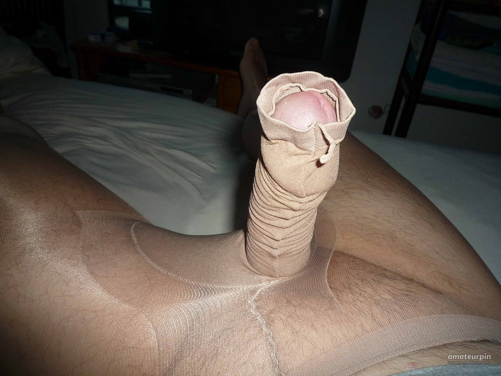 pantyhose at my cock gallery image