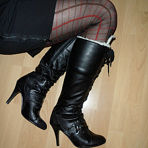 Winter boots and nylon gallery image