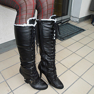 Winter boots and nylon gallery image