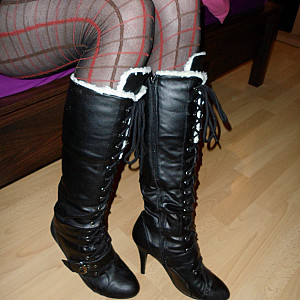 Winter boots and nylon gallery image