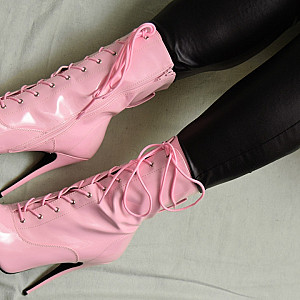 First image of Transcindy's Gallery - pink ankle boots