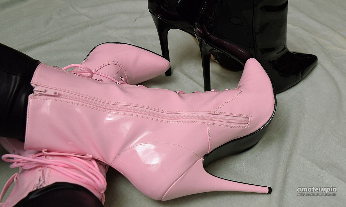 pink ankle boots gallery image