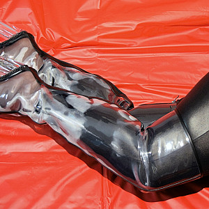 Transparente PVC Tight high boots Galeriebild