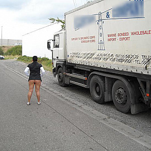 she's searching for a truck driver gallery image