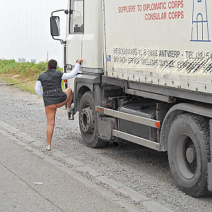 she's searching for a truck driver gallery image