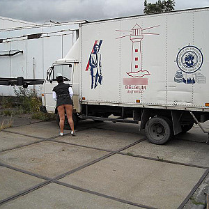 she's searching for a truck driver gallery image