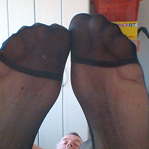 black pantyhose in the bed gallery image