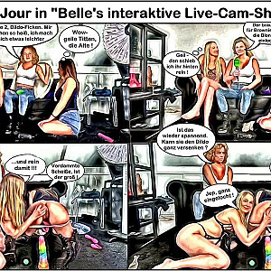 belledeour in  "Büroschlampen im Zisckenkrieg", "Geile Milfs mit dicken Titten" und "Belle's interaktive live-Cam-Show" Galerie