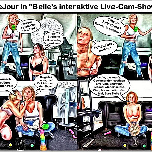 belledeour in  "Büroschlampen im Zisckenkrieg", "Geile Milfs mit dicken Titten" und "Belle's interaktive live-Cam-Show" Galerie