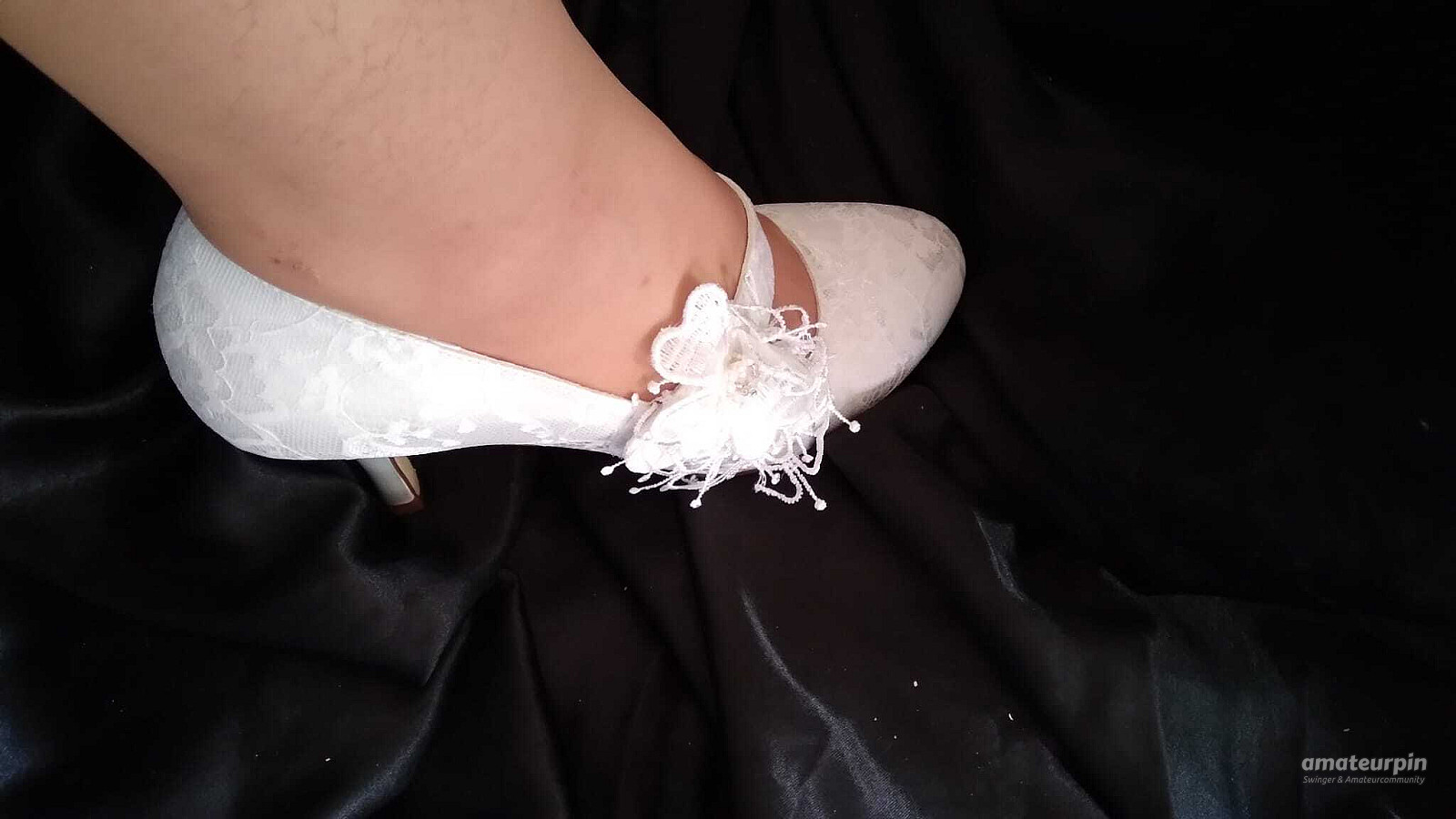 white high heels/Brideshoes gallery image