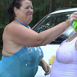 First image of crazy1963's Gallery - 2 sexy lesbians wash car 1