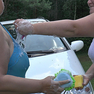 2 sexy lesbians wash car 1 gallery image