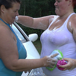 2 sexy lesbians wash car 1 gallery image