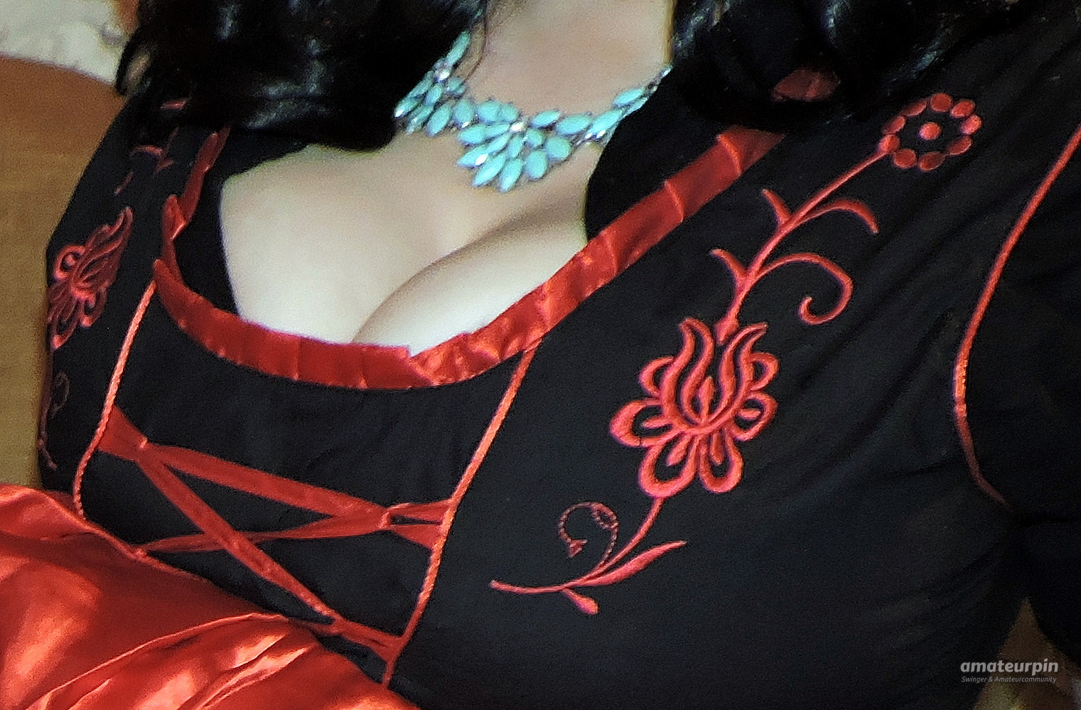 hot in red dirndl gallery image