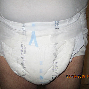 wering a diaper gallery image