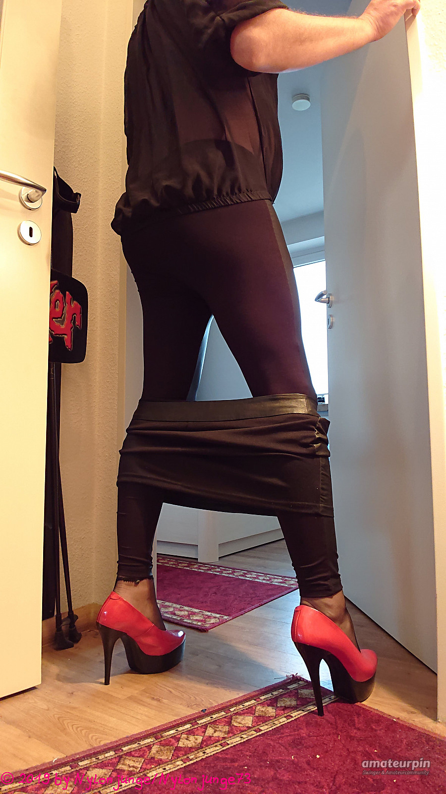 Wet Legging and RED Heels gallery image