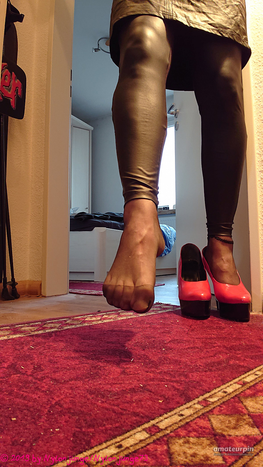 Wet Legging and RED Heels gallery image