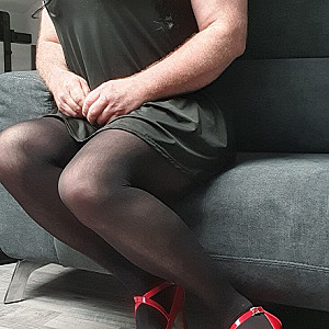 mit Nylons auf der Clutch Galeriebild