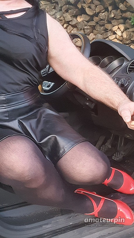 with nylons in the car gallery image