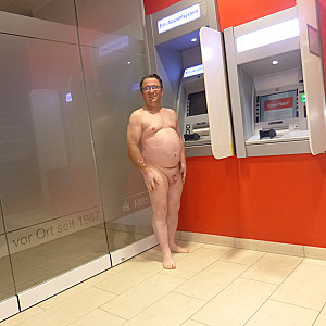 naked in the savings bank at the account printer gallery image