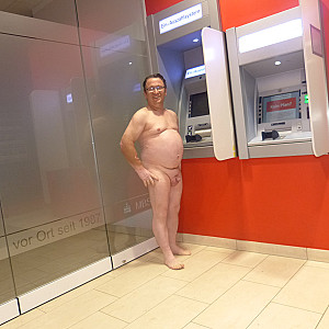 naked in the savings bank at the account printer gallery image