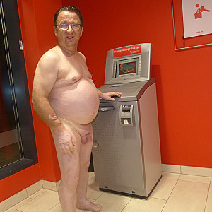 naked in the savings bank at the account printer gallery image