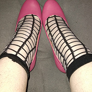 Pinke High Heels und Strümpfe Galeriebild