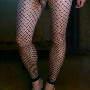 Sabine96 in a mini dress and pom-pom heels gallery image