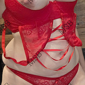 Red fabric and white flesh gallery image