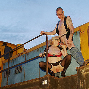 Spotted a shunting locomotive and immediately climbed aboard gallery image