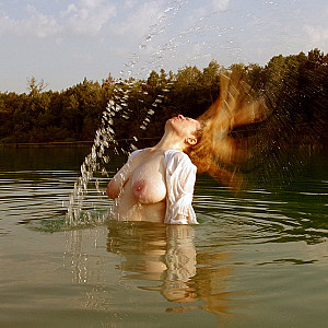 White blouse in the quarry pond gallery image