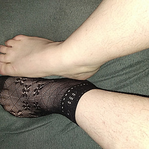 Cute black fishnet socks gallery image