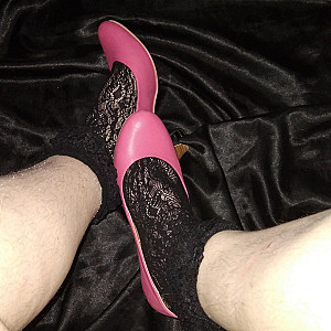 Black ankle socks and pink high heels1 gallery image