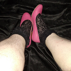 Black ankle socks and pink high heels1 gallery image